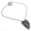 Labradorite Handmade 925 Sterling Silver Jewelry Necklace 18" c0N13