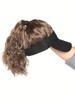 Synthetic Ponytail Adjustable Wig Baseball Hat With Wavy Short Hair Suitable For Women's Daily Party And Sports Use