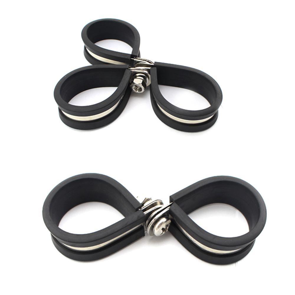 Metal Wiring Hose Clamp Useful Cable Fasteners Rubber Lined Clips  Hardware Electrical Fittings