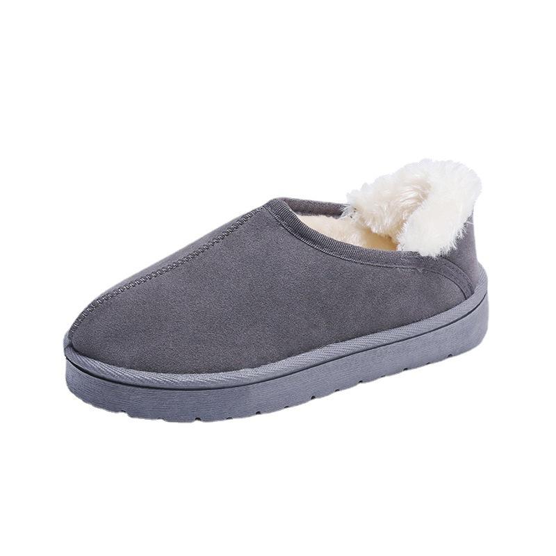 Slip On Winter Shoes Women Snow Boots 2024 Warm Plush Ankle Boots Womens Flat Shoes Lightweight Woman Booties Female Cotton Shoe