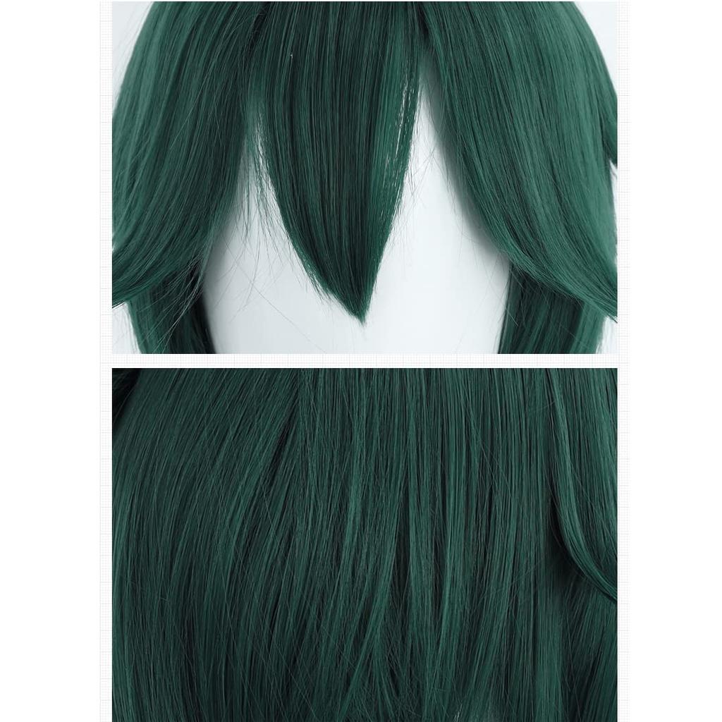 LAOBAO Kiriko Cosplay Bob Green Disguise Costume Perfect for and Halloween Wig, Wig, Heat-Resistant, Wig, Accessory, Parties, Festivals,