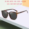 Anti -Glare Uv400 Oval Shortsighted Lens Prescription Sunglasses Men Polarized Leopard Frame Myopia Spectacles 0 -0 .5 -0 .75 To -6