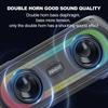 Shocking Bass Powerful LED Colorful Lights Bluetooth Speaker 2 Mic Portable Stereo Sound Wireless Subwoofer Boombox Home Karaoke