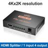 1 In 4 Out 4K 1080P HDMI Splitter 1x4 Video HDMI Distributor  HDMI Switcher Duplicate Screen Amplifier for HD TV DVD PS3 Xbox