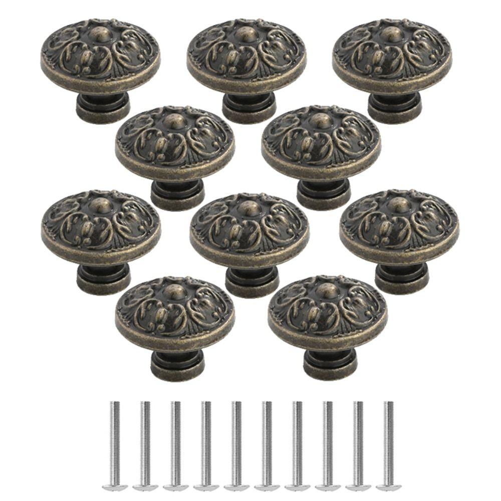 Bronze Closet Door Knoks Solid Round Cabinet Knobs  for Warehouse, Glass Door& Garden Door