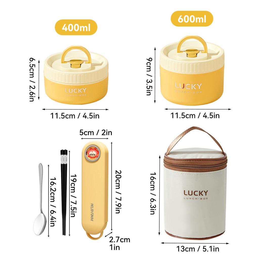 WORTHBUY Portable Sealed Thermal Lunch Box For Kids Stackable Microwave 304 Stainless Steel Bento Box Insulated Food Container