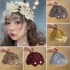 Lace Beret Cap Flowers Skullies Hat Breathable Knitted Hat for Women