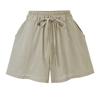 Women's Summer Elastic Waist Loose High Waist Wide Leg Thin Casual Shorts