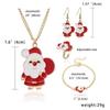 4pcs/set Christmas Necklace Earrings Bracelet Ring Four-piece Christmas Ornaments Xmas Gift Sjewerly Sets for Women