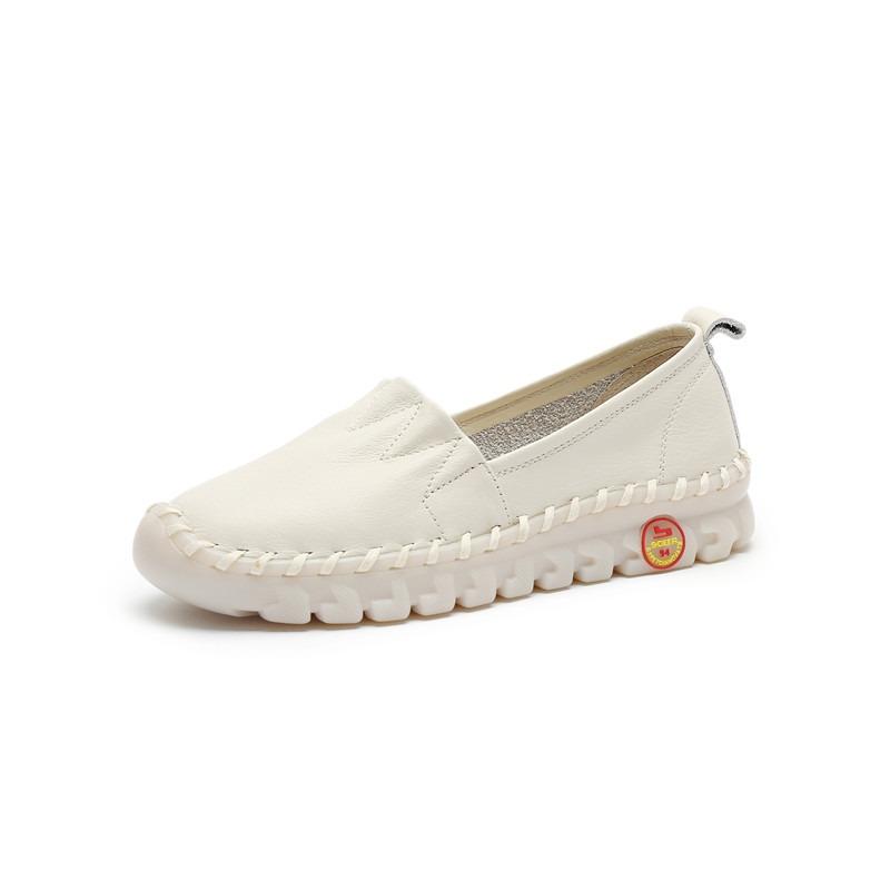 Leather Women's Shoes Flat Single Shoes Soft Bottom Leather Shoes
