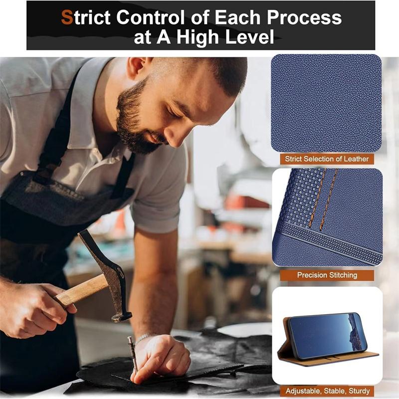 Leather Case for Redmi Note 13 14 Pro Plus 13R 4G 5G Protective Flip Wallet Cover