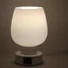LED Desk Lamp with White Glass Shade Dimmable Flicker Free Easy To Install Touch Control LED Desk Light Small Bedside Lamp