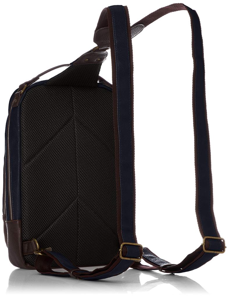 Lee Backpack with Antique Leather Faux Leather Navy 3-Way Handles, (Tablet Storage),
