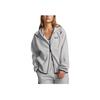 Under Armour Printed Hooded Fleece Zip-Up Sports Jacket Women Tops Gray 1379842-011