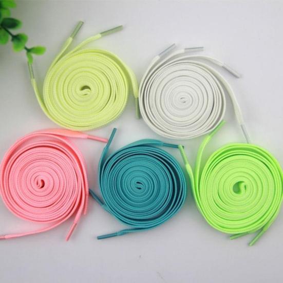 Fashionable 1 Pair Sport Shoes Lace Polyester Neon Color Luminous Fluorescent Shoelaces