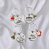 1PC Fashion Santa Claus Handbag Pendants Xmas Tree Cartoon Bell Metal Keyring Christmas Keychain