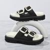 Fashion Smile PoP Summer New Double-buckle Adjustable Slippers Women Non-slip Women Shoes With Comfortable Insole Outdoor Casual Sandals