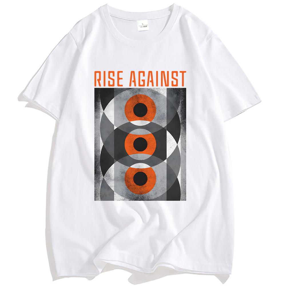 Marble Eyes T-Shirt RISE AGAINST Ricochet Laser Tshirts Cotton Unisex Streetwear Hip Hop Loose Summer Men T Shirt Print Clothing