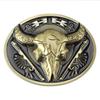 Golden Bull Skull Belt Buckle Matador Pattern Belt Diy Components