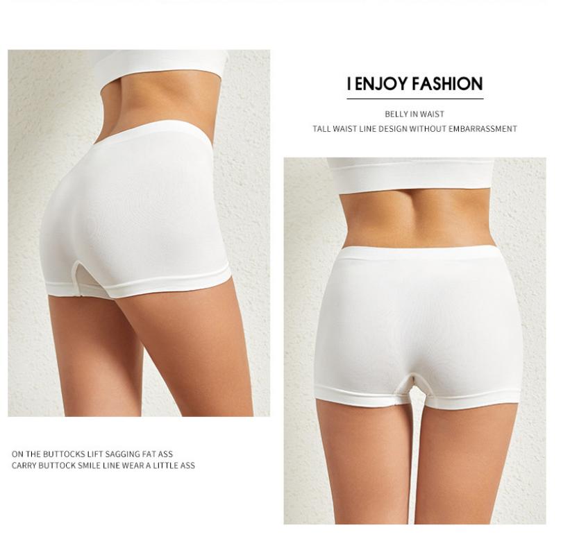 High Waist Women's Underwear Panties Yoga Underwear Ladies Breathable Underpants Plus Size Short Pants Cotton Panties Shorts Underwear