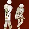 3D Bathroom Hotel Door Sticker Woman and Man Restroom Sign Mirror Wall Sticker