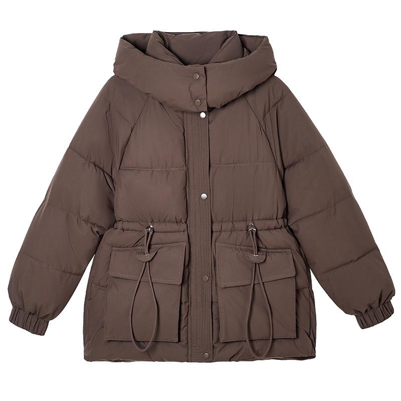 Пуховики, пуховики 2025 зима новая мода свободный утолщенный средней длины тепловой пуховик