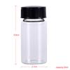 1Pcs 20Ml Small Lab Glass Vials Bottles Clear Containers With Black Screw Cap