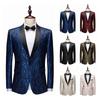 Mens Blazers Jacquard Suit Multiple Colors Slim Prom Wedding Stage Performance Costume