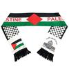 Palestine Nation Flag Print Scarf Fringed Satin Color Matching Unisex Patriotism Smooth Custom Palestine
