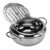 304 Stainless Steel Deep Fryer Pot Temperature Control Multifunctional Oil Saving Thickened with