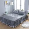 Home Textile Bedcover European Style Bedspread Polyester Cotton Bed Skirts  Flowers Colourful Bed Linings150X200cm Queen Size
