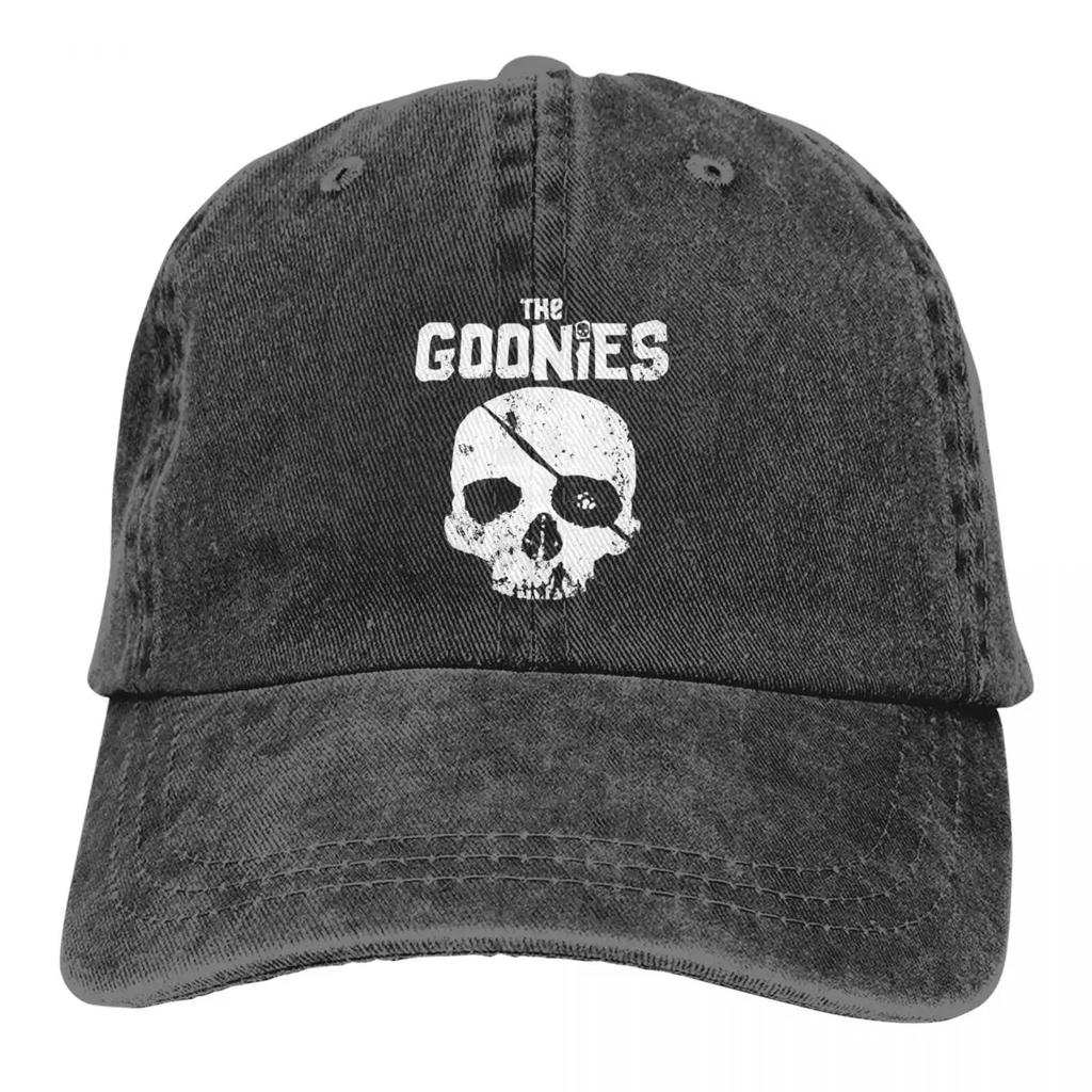 The Goonies Skull Logo Trucker Hat Accessories Vintage Distressed Denim Headwear For for Men Women Adjustable
