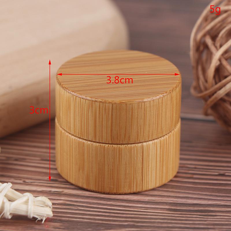 Bamboo Bottle Cream Nail Art Mask Cream Empty Cosmetic Container Storage Box