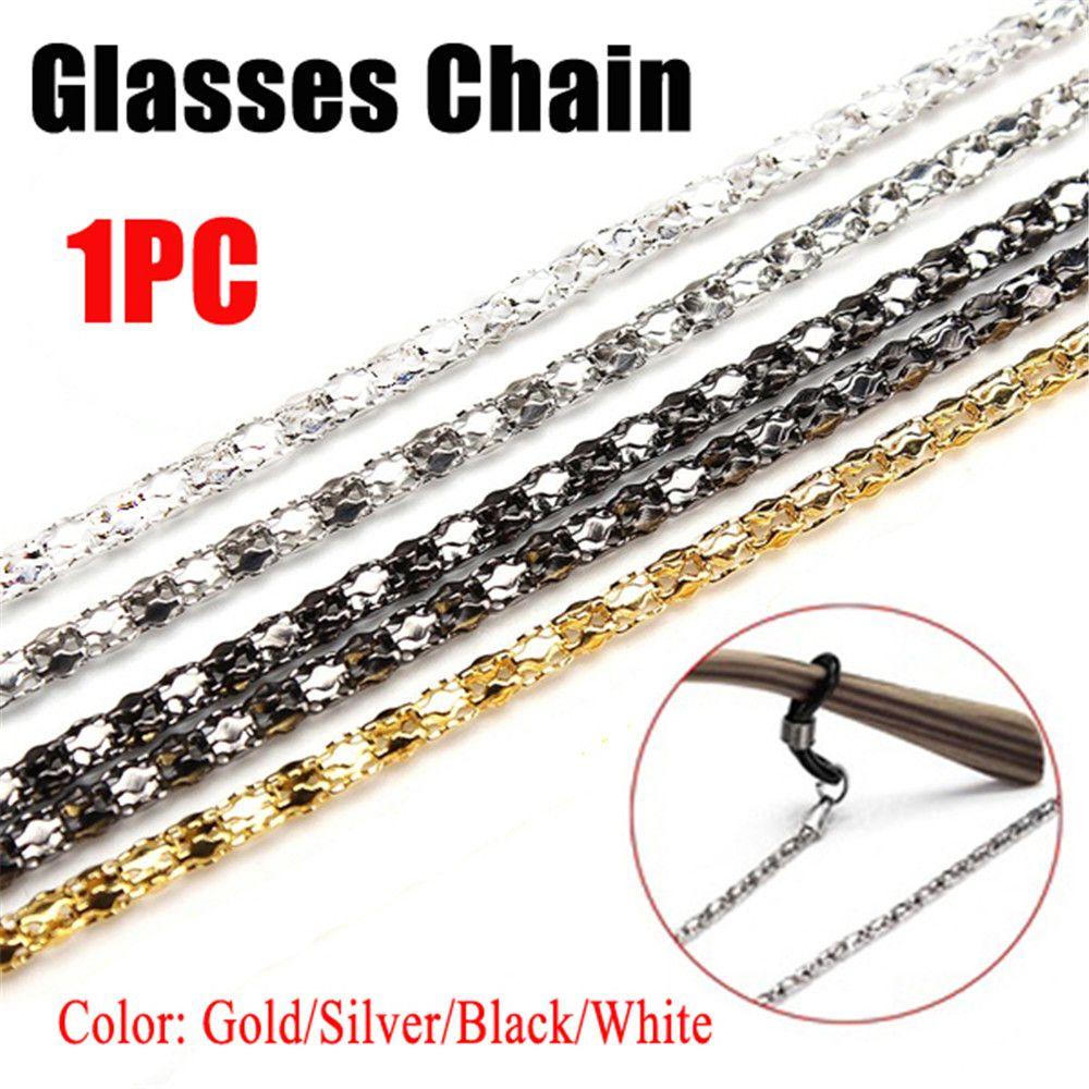 Модные очки унисекс с защитой от потери, очки для чтения на шнуре, цепочка для солнцезащитных очков, металлический ремешок