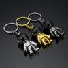 Creative Simulation 3D Astronaut Space Robot Metal Key Buckle Car Advertisement Key Link Pendant