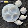 Multi-faceted Shell Conch Mirror Epoxy Silicone Abrasive Simulation Shell Crafts Decoration Mold Chocolate Cake Baking Tool 1PC