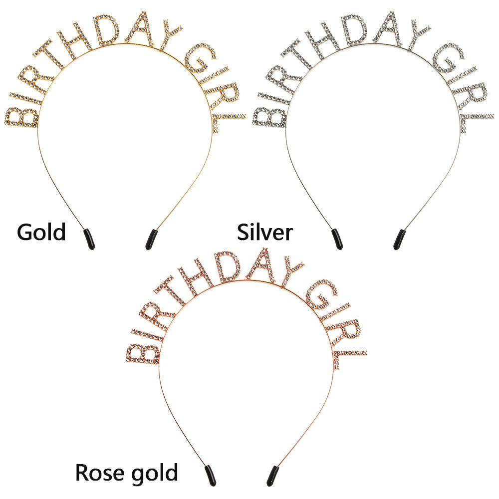 Styling Women Metal Alloy Birthday Party Tiara Princess Crown Birthday Girl Headband Hair Hoop