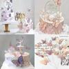 10Pcs Baking Tools Colorful Gilts Edged Butterfly Topper Happy Birthday Cake Decoration Wedding Bride Dessert Party Decor Tools