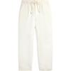 Polo Solid Pleated Linen Long Casual Pants Men Bottoms Cream 710971941-002
