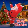 6.23FT Christmas Inflatable Toys Xmas Yard Lawn Party Decoration Climb Santa Claus Home Supplies Ornament Gift with LED Light