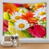 Beautiful White Cloud Rainbow Flower Hanging Cloth Home Wall Decoration Tapestry Office Living Room Tapestry