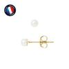 Earrings - - Genuine Cultured Pearls - 9ct Yellow Gold - 3-4 Mm - Women