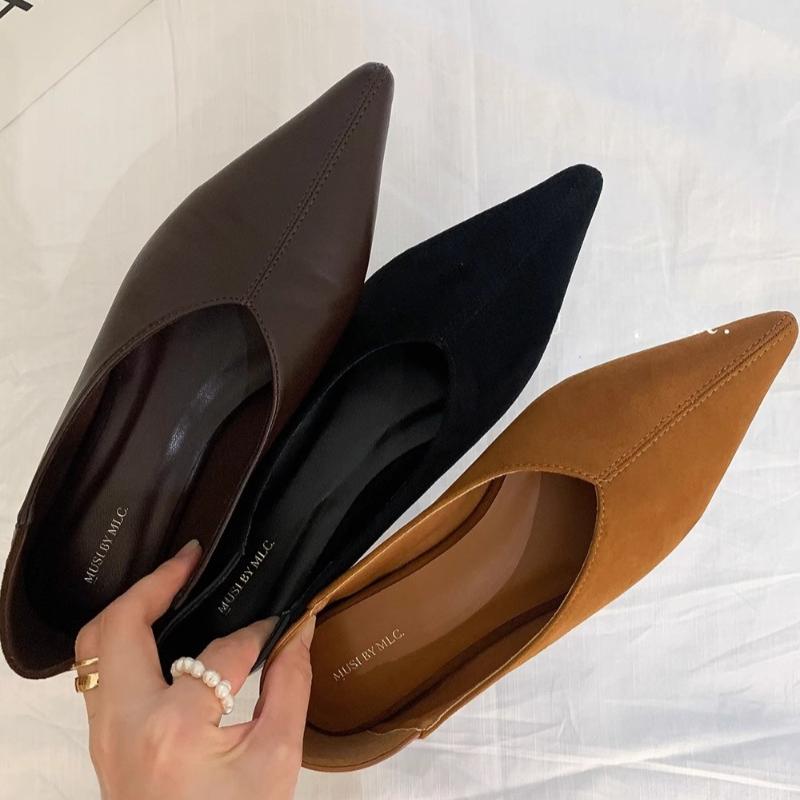 Fashion New Fashion Ballet Flats for Womens Comfort Soft Slip On Flat Pointed Shoes Women's Casual Low Heels Barefoot Elegant Sneakers