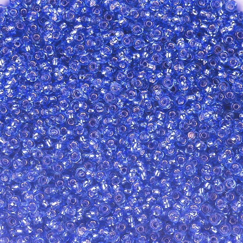 2mm Colored Transparent Silver Core Glass Seed Beads for DIY Jewelry Accessories