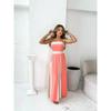 Summer Women's Elegant Style Fashion Color Contrast High-waisted Halter Dress