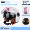 Certified Protective Helmet Safety Helmet Motorcycle Open Face Helmet Retro 3/4 Helmet Cruise Casco Casque Moto Men Women