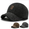 Men's Thickened Warm Duckbill Cap with Ear Protection - Casual Fashion for Middle-Aged and Elderly