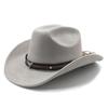 Horn Men'S And Women'S Knight Hat Felt One-Word Hat Top Hump Adjustable Western Cowboy Hat