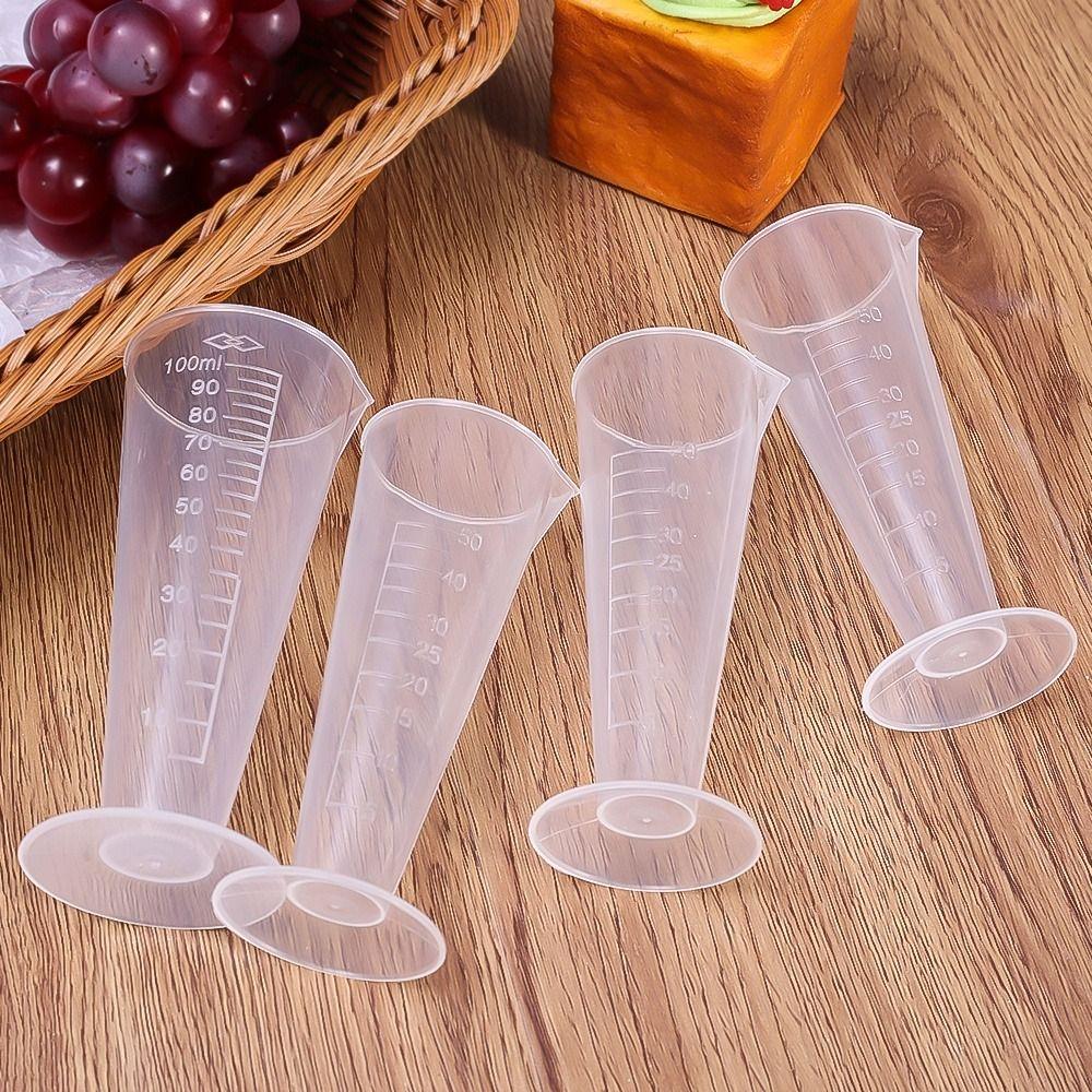 Transparent Plastic Corrugated Cup 25/50/100/250/500ml Measuring Jugs Seasoning Measuring Cup