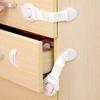 5-10pcs White Safety Locks No-Drill Drawer and Door Latches Child Baby Safety Lock Cupboard Drawer Cabinet Door Fridge Security Protector Locks